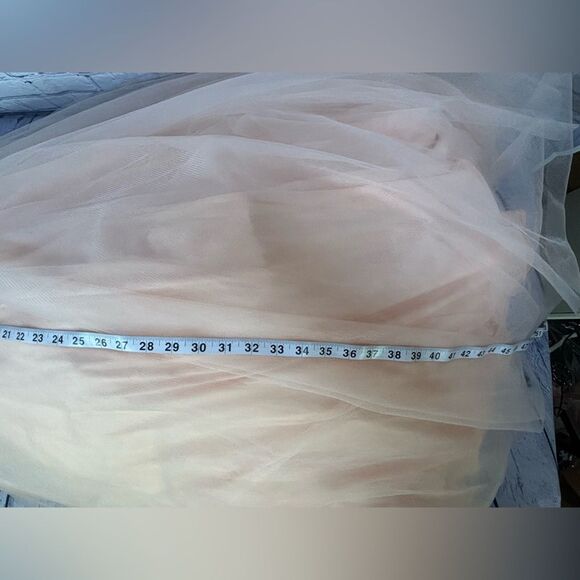 NWT 2 CUTE J Michaels Blush Peach Tulle Two Piece Formal Prom Wedding Dress 16 - Picture 9 of 16